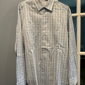 Robert Graham Blue Dress Shirt with Elegant Check Design
